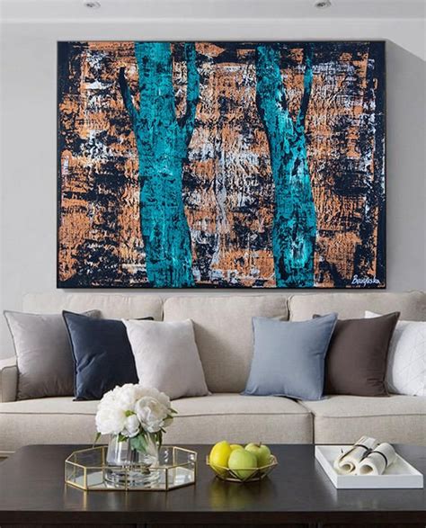 Painting Acrylic 24x36 Large Wall Art Living Room Abstract Landscape