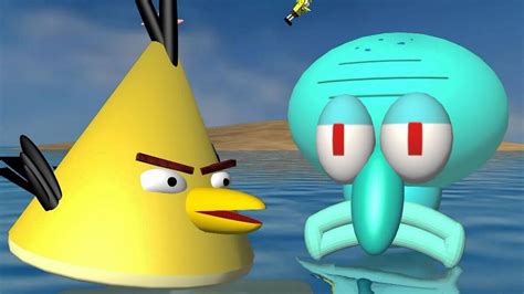 Angry Birds Spongebob Squarepants Spoof ♫ 3d Animated Mashup ☺