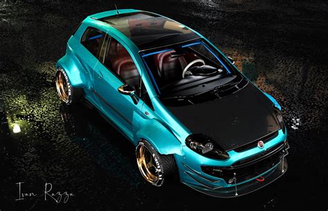 Artstation 2010 Fiat Punto Evo Sport Rocket Bunny Edition