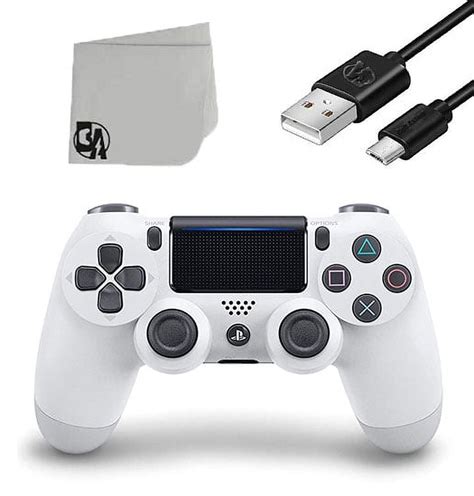 DualShock PlayStation 4 Wireless White Controller With Charging Cable