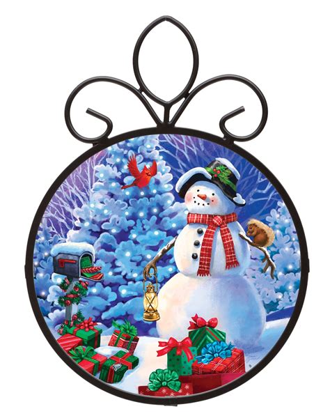 Christmas Snowman Suncatcher