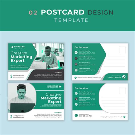 Digital marketing postcard design templates - MasterBundles