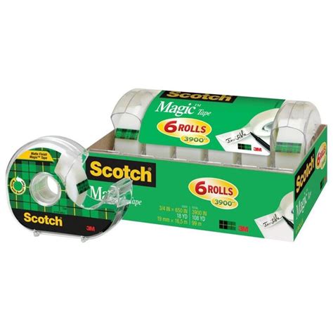 Scotch Tape Refill, Invisible Tape, 3/4 In. x 1000 In., 12 Rolls in the ...