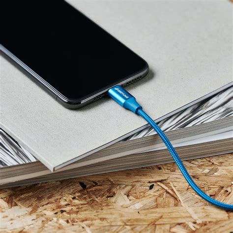 GreyLime Braided USB C til MFi Lightning Kabel Blå 2 m Powerbanken dk