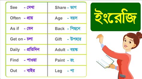 1000 Most Common Bengali Words 100 Best List Of Words English Word