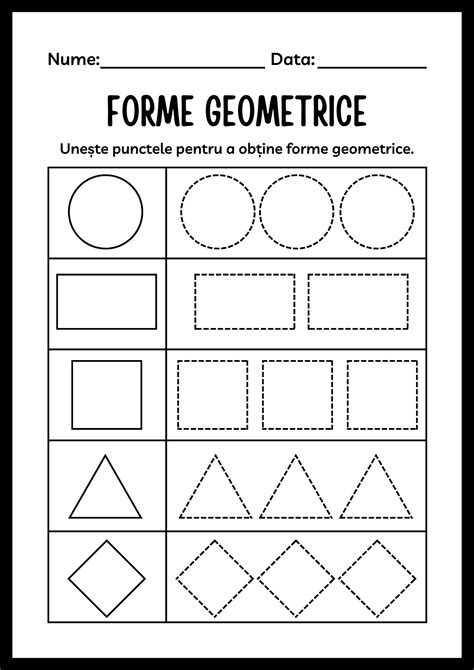 Forme Geometrice Exerci Ii Grafice Activitati Gradinita