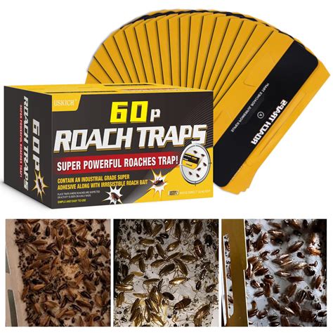 60 Pack Roach Traps Roach Killer Indoor Infestation Cockroach Killer