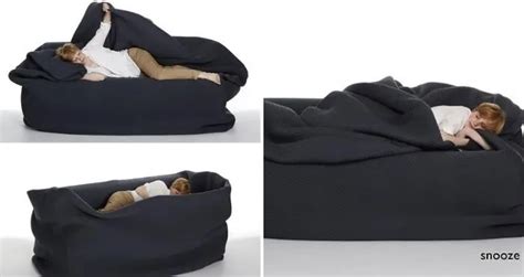 You Can Get A Bean Bag Bed With A Built In Pillow And Blanket