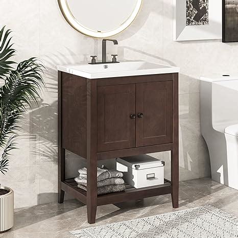 Amazon Merax Inch Bathroom Vanity With Ceramic Sink Set Combo