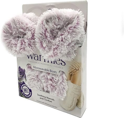 Warmies Heated Wellness Boots - French Lavender Scented, Grey Marshmallow