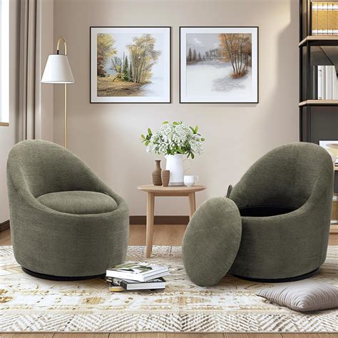 Amazon Colamy Swivel Accent Chair Set Of Upholstered