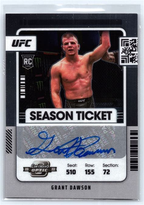 2022 Panini Chronicles UFC Contenders Optic Rookie Season Ticket CO