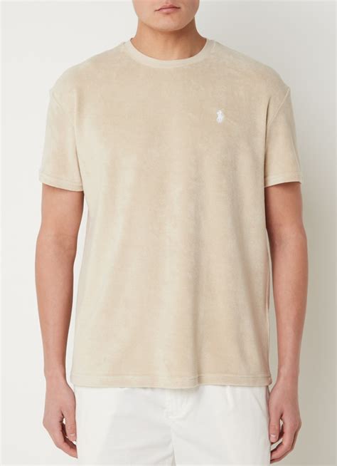 Ralph Lauren T Shirt Van Badstof Met Logo • Spring Beige • De Bijenkorf