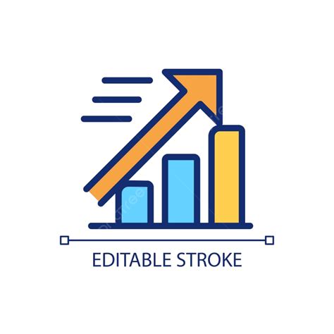 Icono De Color Rgb Perfecto De Píxeles De Estadísticas De Crecimiento