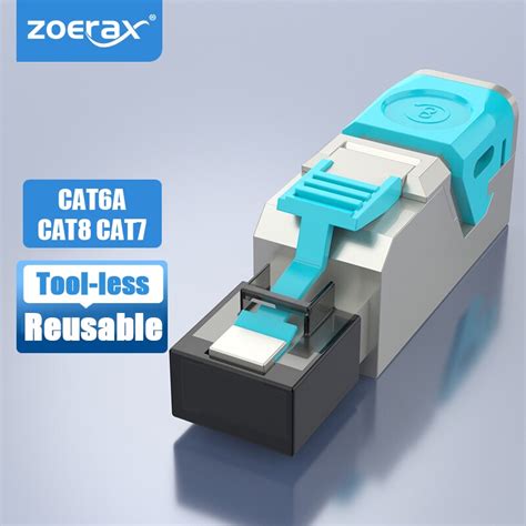 Zoerax Cat A Cat Cat Ethernet Cable Connector Rj Metal Tool Free