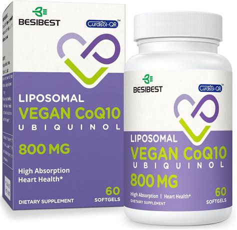 Liposomal Ubiquinol Coq10 800 Mg Softgel High Absorption Coq10 Ubiquinol Supplement