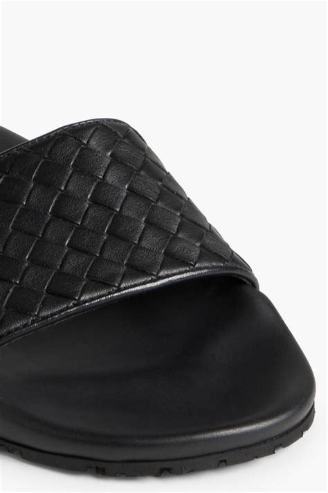 Bottega Veneta Intrecciato Leather Slides The Outnet