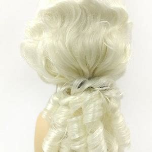 Inch Unisex Platinum Blonde Long Curly Colonial S Ringlets Wig