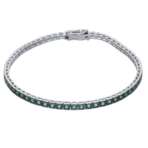 Bracciale Tennis Con Smeraldi ALFIERI ST JOHN Luxury Zone