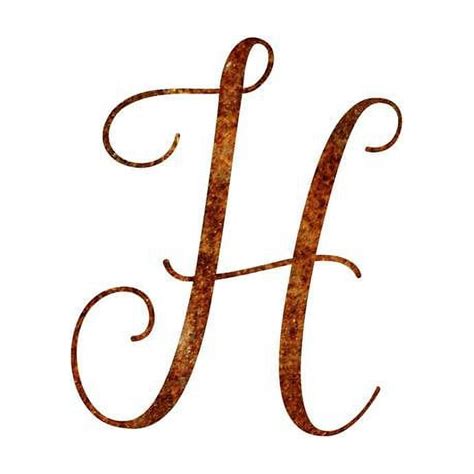 Precision Metal Art Initial Monogram Letter H Steel Laser Cut Wall