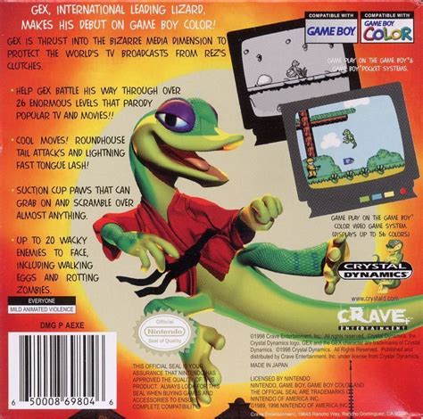 Gex Enter The Gecko Box Shot For Game Boy Color GameFAQs