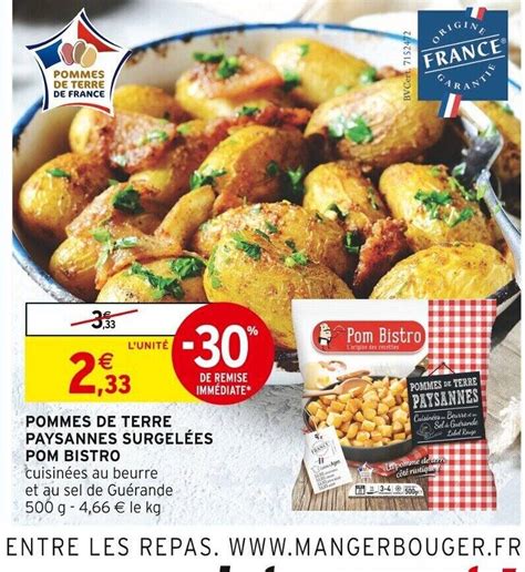 Promo POMMES DE TERRE PAYSANNES SURGELÉES POM BISTRO chez Intermarché