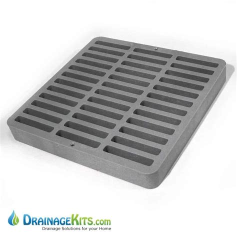 Nds Inch Slotted Catch Basin Grate Grey Drainage Kits