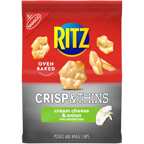 Ritz Crisp And Thins Cream Cheese And Onion Chips 71 Oz