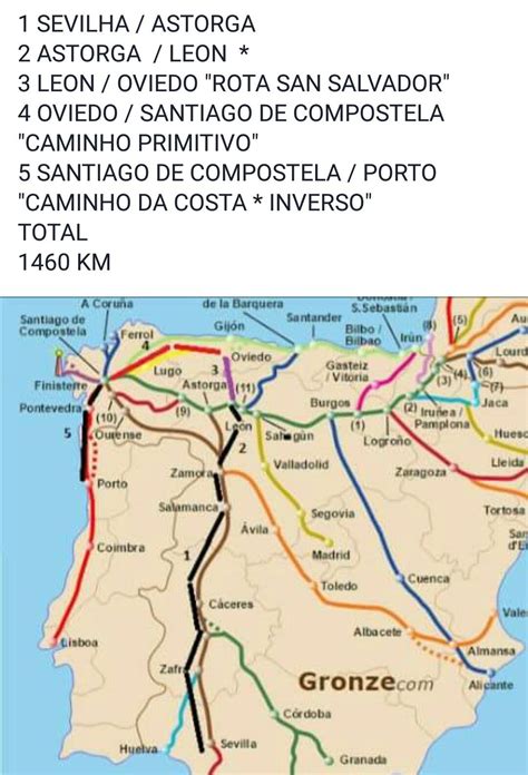 4 Em 1 3 Caminhos De Santiago De Compostela E Uma Rota San Salvador