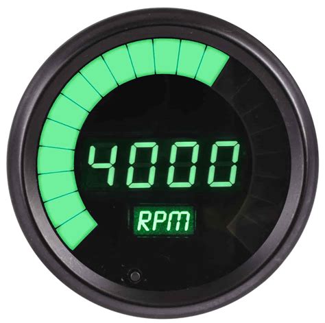 Jegs 41454 Tachometer Led Digital Bar Graph 0 9900 Rpm 3 38 In