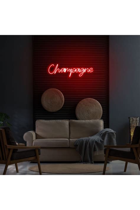 Neon Graph Champagne Led Dekoratif Duvar Aydınlatması Neon Duvar