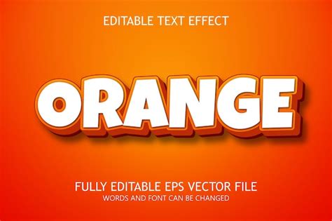 Efecto De Texto Editable 3d Naranja Efecto De Texto 3d Naranja