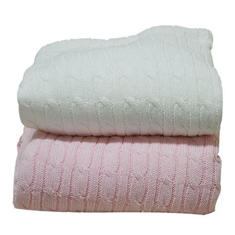 Organic Cotton Knitted Baby Blanket With Sherpa