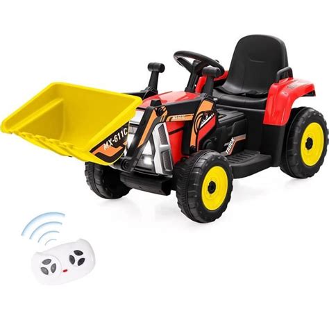 Dreamade Tractopelle Electrique V Pour Enfants Avec T L Commande G