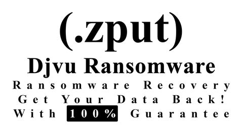 SOLVED Zput Zput Djvu Ransomware Virus Removal And