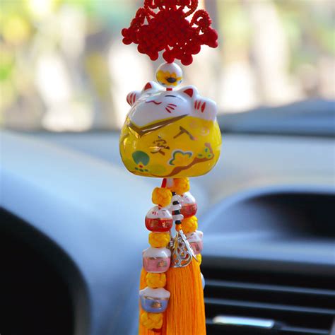 Lucky Cat Car Pendant Interior Car Decoration Rearview Mirror Pendant