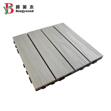 Outdoor Interlocking Decking Tiles 30 30cm DIY WPC Tiles For Balcony