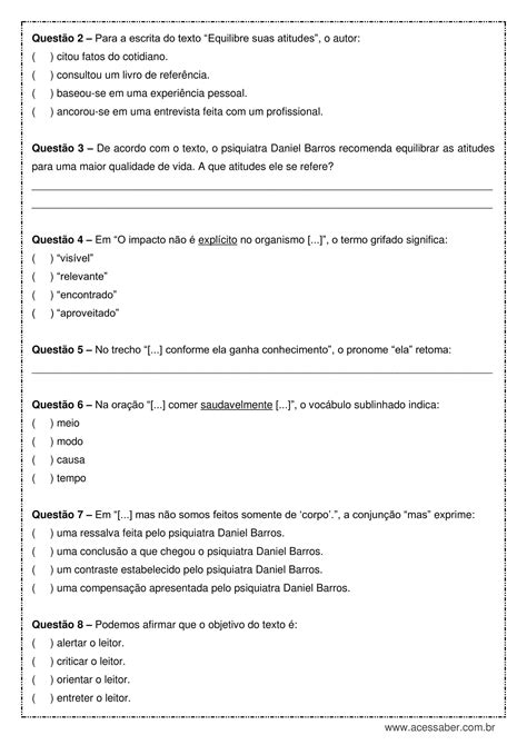 Interpretação De Texto Entrevista 6o Ano Com Gabarito Edukita