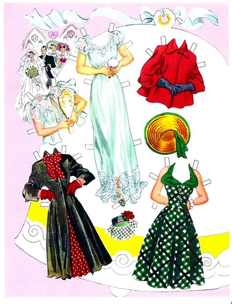 Poupées Papiers Paper Dolls Bridal Party