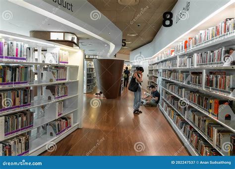 Singapore November 18 2020 Modern Interior Of The Library Orchard