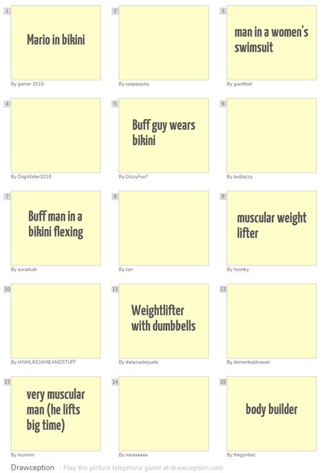 Mario In Bikini Drawception