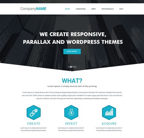 Parallax Website Template Free Download Database