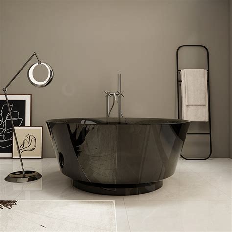 Modern Soaking Bathtub Antique Finish Round Freestanding Bath Tub ...