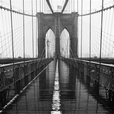 Brooklyn Bridge in the rain