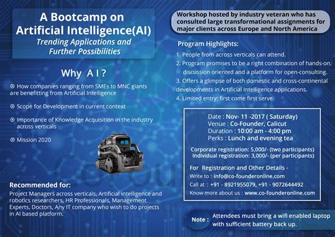 A Brochure Of Workshop On Artificial Intelligence Organised By