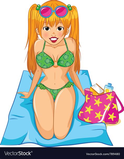 Bikini Girl Royalty Free Vector Image Vectorstock