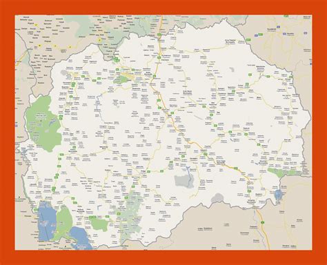 Road map of Macedonia | Maps of Macedonia | Maps of Europe | GIF map ...