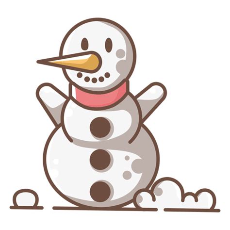 Design PNG E SVG De Boneco De Neve Sorridente Fofo Os Braços