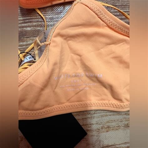 White Fox Boutique Swim Nwt White Fox Daytona Bikini Top In Tangerine Poshmark