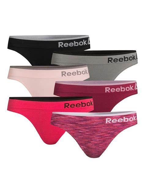 Reebok Womens Seamless Thong 6 Pack Walmart